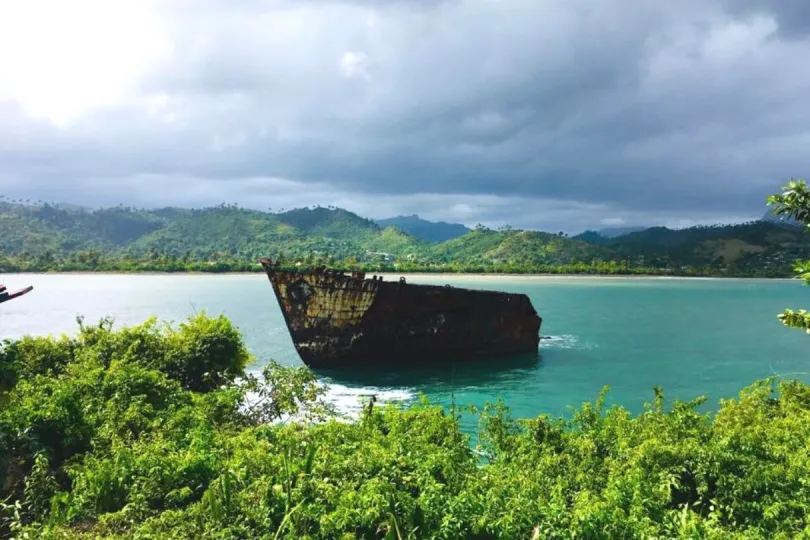 Schiffswrack in Baracoa im Osten Kubas