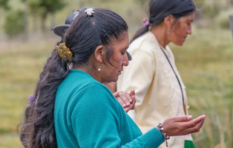 Frauen in den Anden, Ecuador