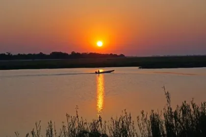Der Chobe Fluss in Namibia, den du während der Reise siehst
