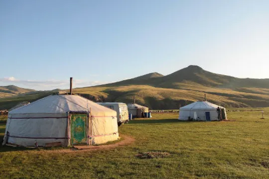 Ein paar Hurten in der Mongolei 